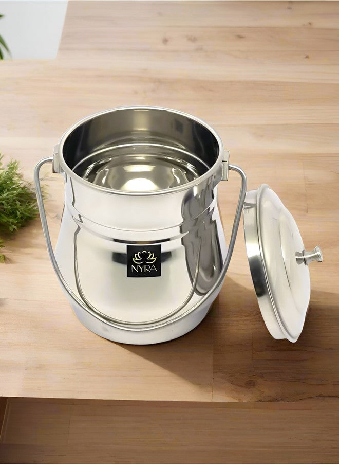 Nyra Kitchenware إبريق حليب نيرا من الفولاذ المقاوم للصدأ بغطاء قابل للطي - 1.6 لتر - Image 1